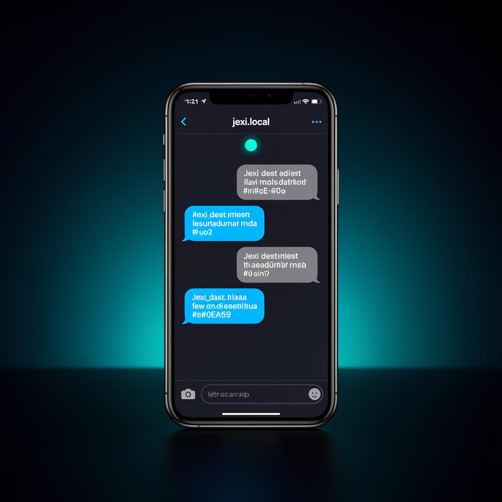The JEXI chat open on a phone at jexi.local